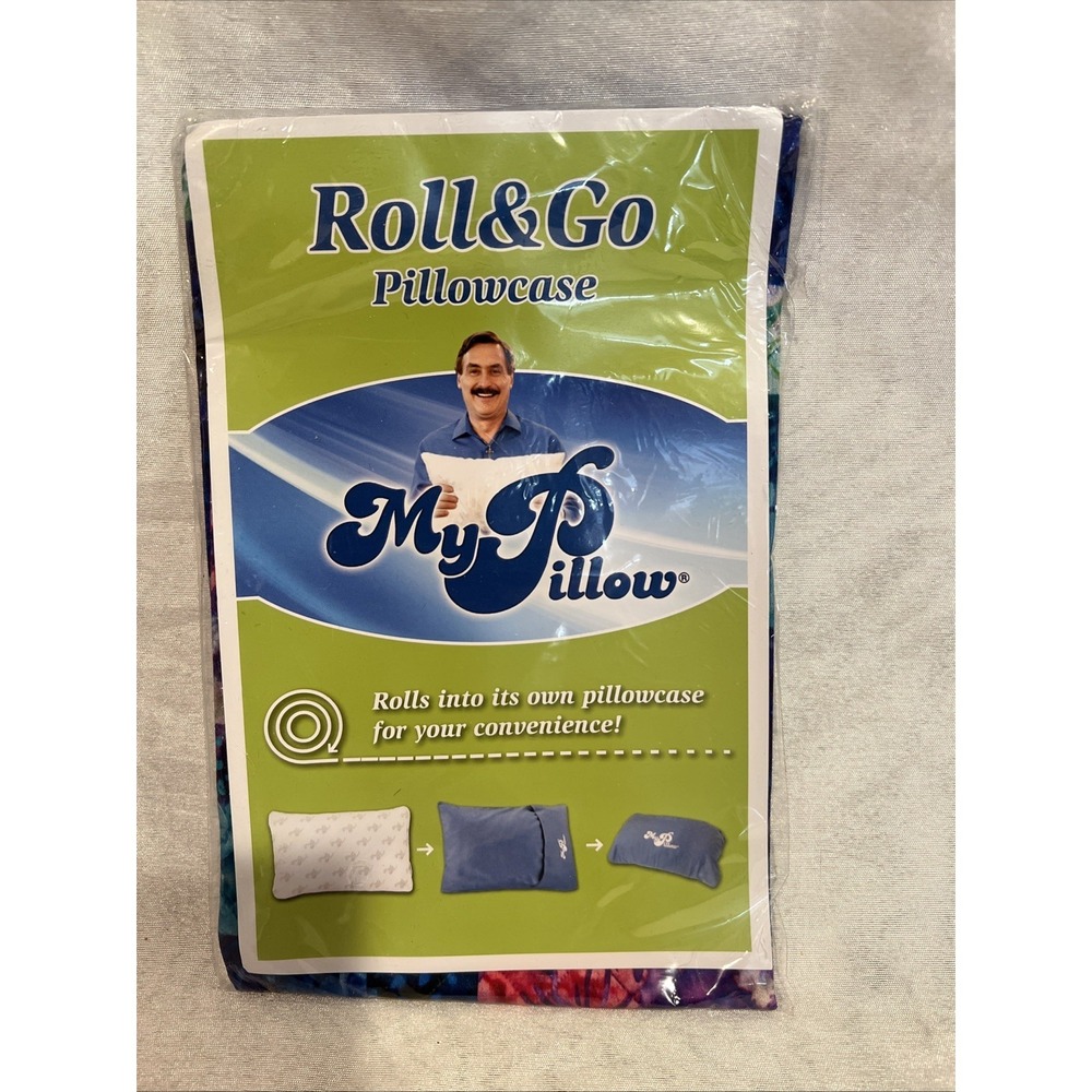 2 NEW My Pillow Roll & Go Pillowcase Jeweltone Quilt Block Child/adult 12" x 18"